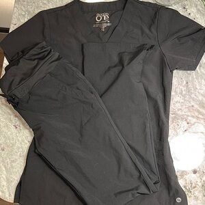 Black Scrub Top and Pants